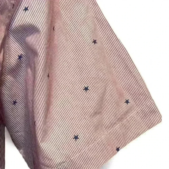 Chaps Men's XL Red Striped Short Sleeve Button-Up Shirt - Picture 2 of 5